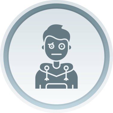 Maske simgesi olan bir adamın vektör çizimi