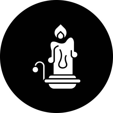 Mum Vektörü Şekil Simgesi Tasarımı