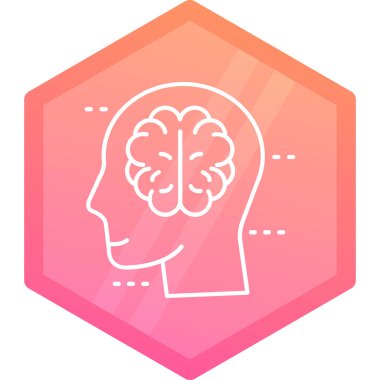 beyin ikonu vektör illüstrasyonu