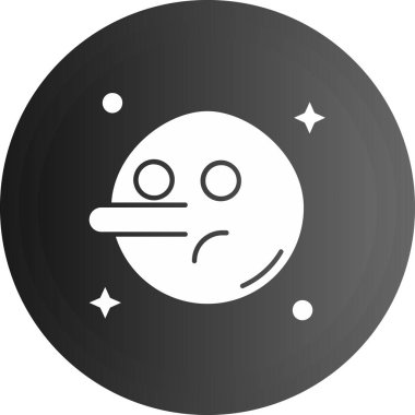 Kabartma dizaynında uzaylı simgesi