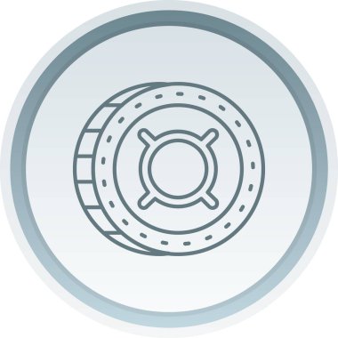 Bozuk para simgesi, basit vektör illüstrasyonu