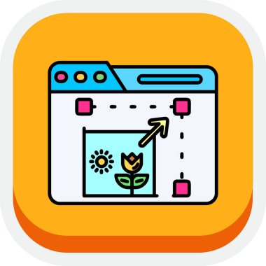 Modern bir web simgesinin vektör illüstrasyonu