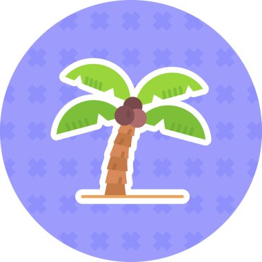Palmiye ağacı vektör simgesi