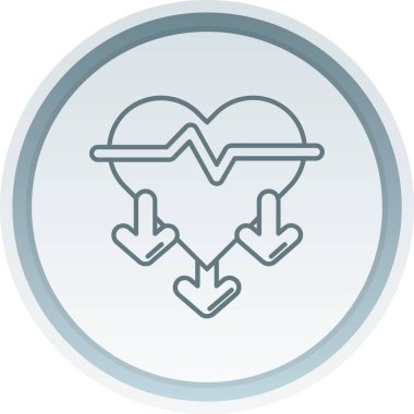 Kalp vektör satırı simgesi