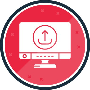 Dizüstü bilgisayar simgesi vektör çizimi