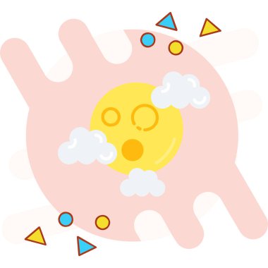 güneş ve bulut simgesi