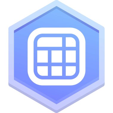 Küp. Web simgesi basit illüstrasyon