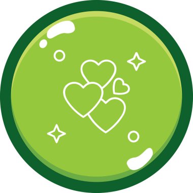 Bir kalp simgesinin vektör illüstrasyonu