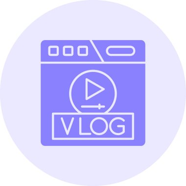 Video simgesinin vektör illüstrasyonu