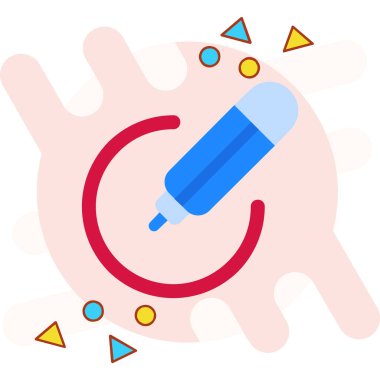 Kalem. Web simgesi basit illüstrasyon