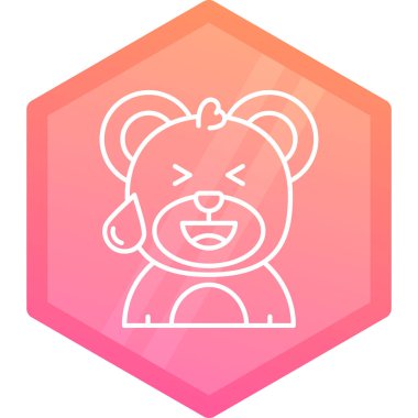 Beyaz arka planda kalp ikonu olan çizgi ayıcığı. Renkli taslak konsepti. vektör.