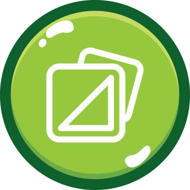 Dairenin içinde bir damla su olan yeşil bir dairenin çizimi