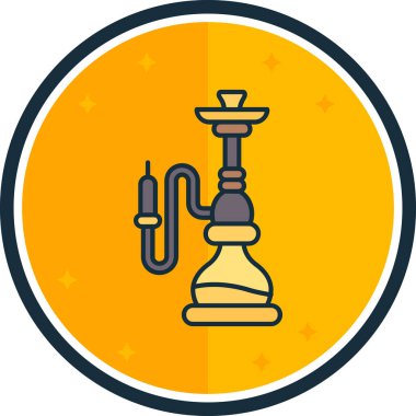 Nargile. Web simgesi basit illüstrasyon