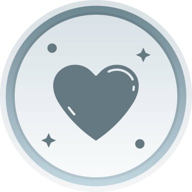 Aşk kalp ikonunun vektör illüstrasyonu