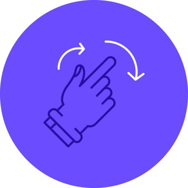 Bir el simgesinin vektör illüstrasyonu