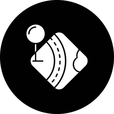 Yol işaretinin vektör illüstrasyonu