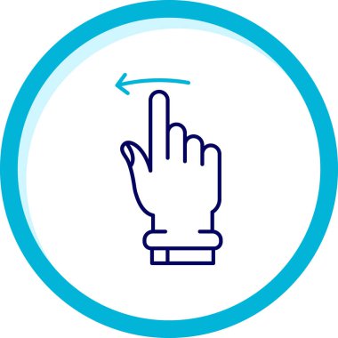 parmak hareketi el simgesi ana hat biçiminde