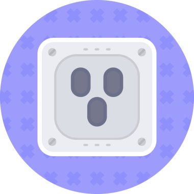 Soket. Web simgesi basit illüstrasyon