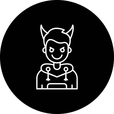 şeytan vektör simgesi tasarımı