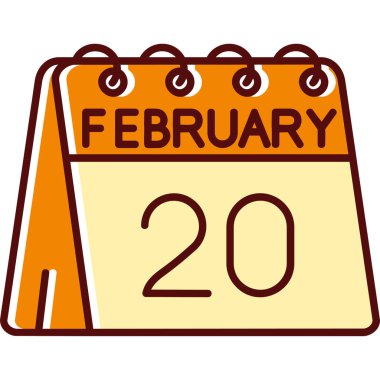 Şubat 10 - günlük takvim simgesi - düz biçim