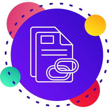 Beyaz arka planda izole renkli yazıcı simgesi. Degrade rasgele dinamik şekiller. Vektör Illustration