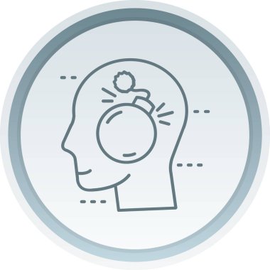 Beyin. Web simgesi basit illüstrasyon