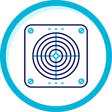 Radar. Web simgesi basit illüstrasyon