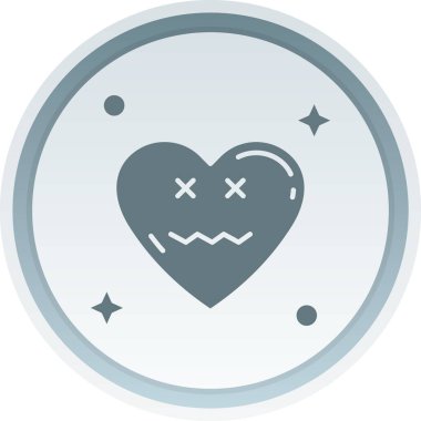 Aşk kalp ikonunun vektör illüstrasyonu