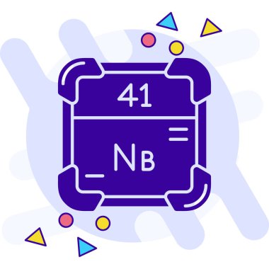 Kimyasal element renk vektör illüstrasyonu