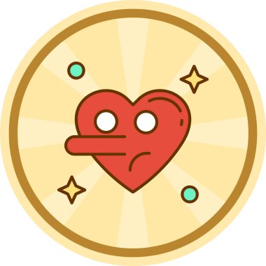 Kalp. Web simgesi basit illüstrasyon