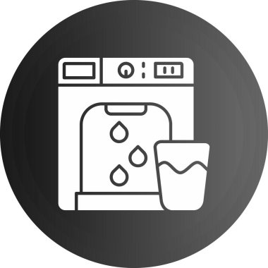 çamaşır makinesi simgesi, vektör illüstrasyonu