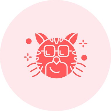 Şirin kedi surat ikonu. vektör tasarımı.