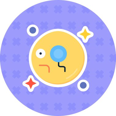 Şirin yüzlü emojinin vektör çizimi