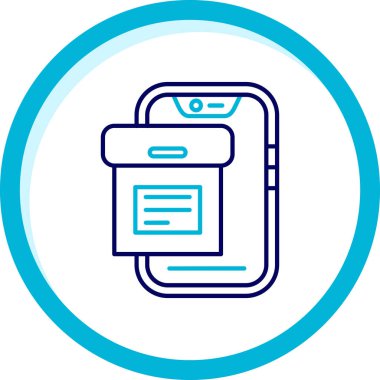 Mobil simgenin vektör illüstrasyonu