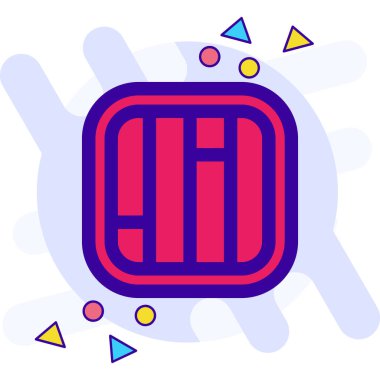 Beyaz arka plan üzerinde izole renk web simgesi.