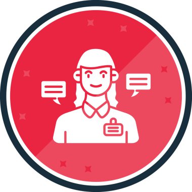 Sohbet balonu ve mesaj simgesi olan satır adamı beyaz arkaplanda izole edildi. Renkli taslak konsepti. vektör illüstrasyonu