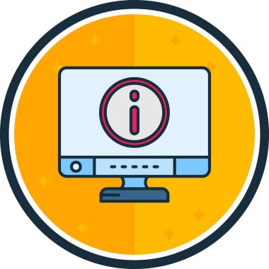 Bilgisayar. Web simgesi basit illüstrasyon