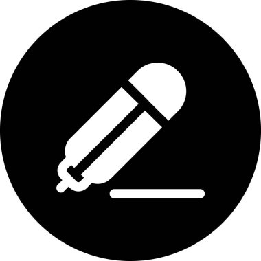 Tek bir kalem simgesinin vektör illüstrasyonu