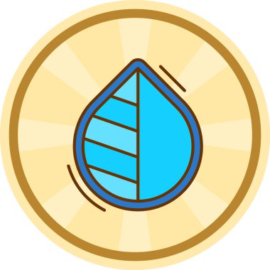 Bir yaprak simgesinin vektör illüstrasyonu