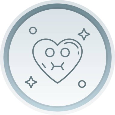 Kalp. Web simgesi basit illüstrasyon