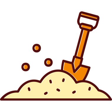 Yapı kürek simgesi, çizgi film tarzı