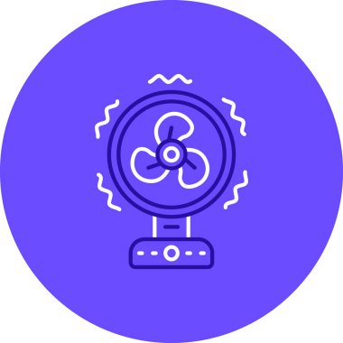 çizgi fan simgesi beyaz arkaplanda izole edildi. Renkli taslak konsepti. vektör