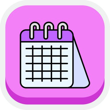 Takvim simgesi vektör illüstrasyonu