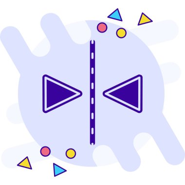 renk nota simgesi beyaz arkaplanda izole edildi. Değişken rastgele dinamik şekiller. vektör.