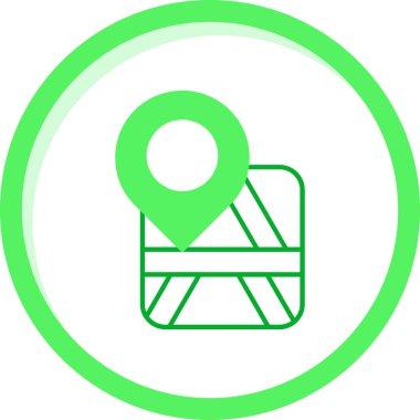 harita simgesi vektör illüstrasyonu