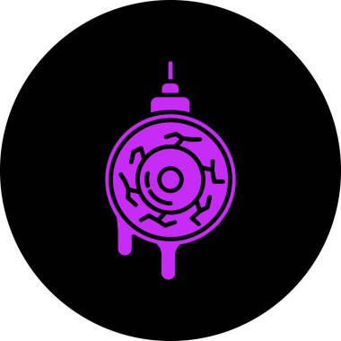 Bir benzin istasyonu simgesinin vektör illüstrasyonu