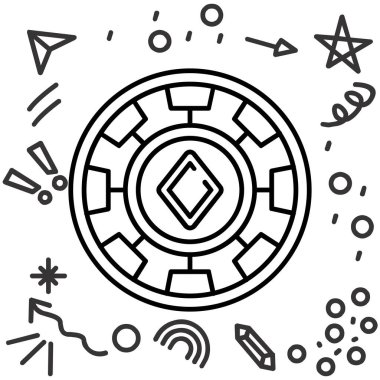 Kristaller ve yıldızlarla sihirli değnek