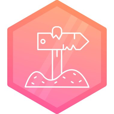 Bir yol simgesinin vektör illüstrasyonu