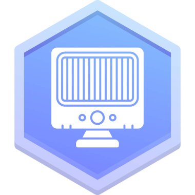 ısıtıcı simgesi, vektör illüstrasyonu