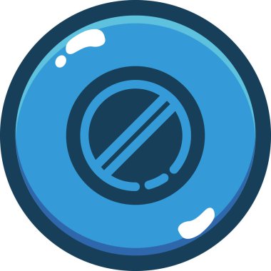 Bir topun mavi ve beyaz arkaplanının vektör çizimi